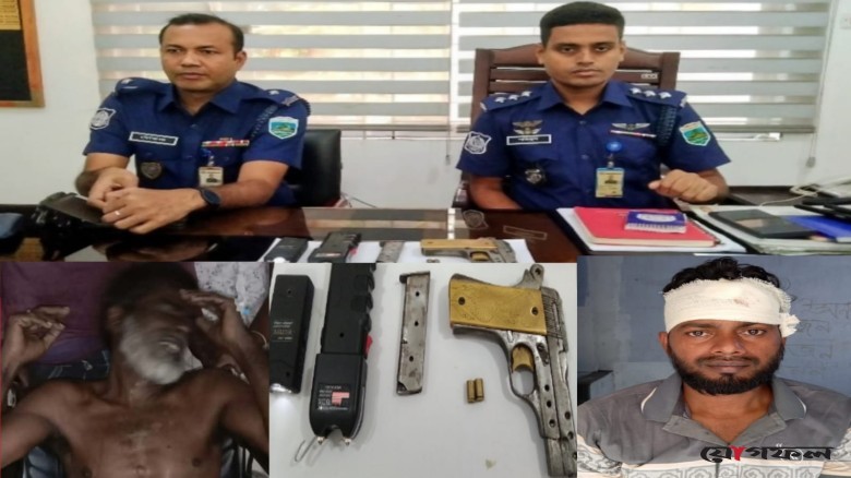 বেলকুচিতে পারবারিক বিরোধের জেরে অস্ত্র প্রদর্শন,  পিস্তলসহ গ্রেফতার ২