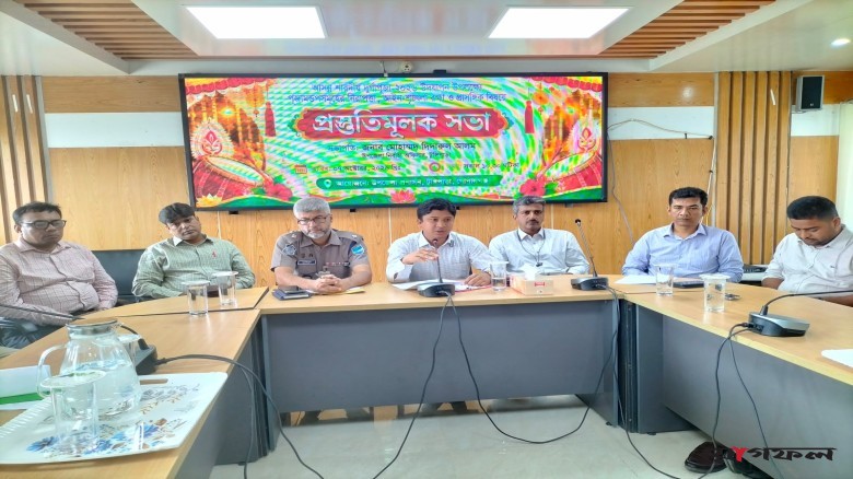গোপালগঞ্জের টুঙ্গিপাড়ায় দুর্গাপূজা নিয়ে প্রস্তুতিমূলক সভা
