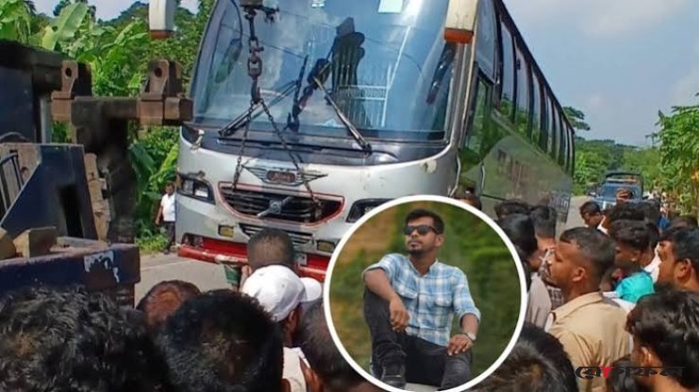 বরিশালে বাসের সঙ্গে মোটরসাইকেলের সংঘর্ষ, চালক নিহত